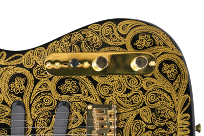 Custom Regent Gold James Paisley Flower Pattern Electric Guitar 3 Pickups - Image 4