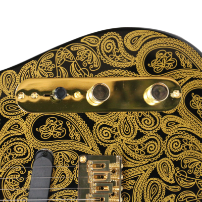Custom Regent Gold James Paisley Flower Pattern Electric Guitar 3 Pickups - Image 4
