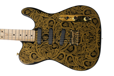 Custom Regent Gold James Paisley Flower Pattern Electric Guitar 3 Pickups - Image 5