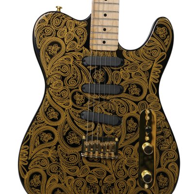 Custom Regent Gold James Paisley Flower Pattern Electric Guitar 3 Pickups