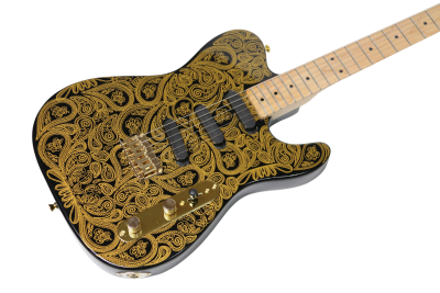 Custom Regent Gold James Paisley Flower Pattern Electric Guitar 3 Pickups - Image 7