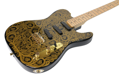 Custom Regent Gold James Paisley Flower Pattern Electric Guitar 3 Pickups - Image 8