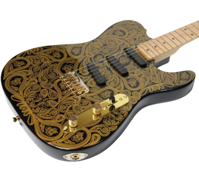 Custom Regent Gold James Paisley Flower Pattern Electric Guitar 3 Pickups - Image 10