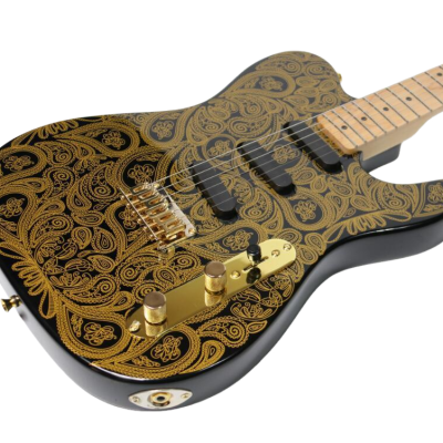 Custom Regent Gold James Paisley Flower Pattern Electric Guitar 3 Pickups - Image 10