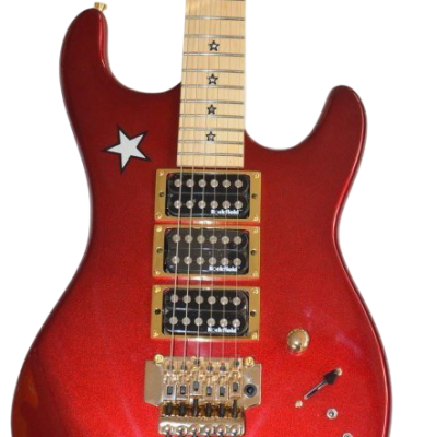 Custom Cinder Richie Sambora Jersey Star Alpine Candy Red Guitar Three Humbucker Pickups - Image 2