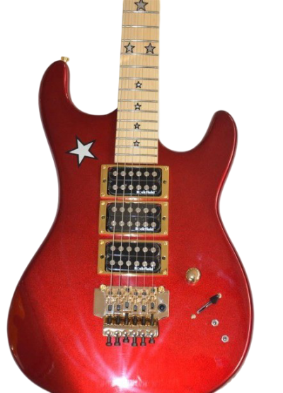 Custom Cinder Richie Sambora Jersey Star Alpine Candy Red Guitar Three Humbucker Pickups - Image 2