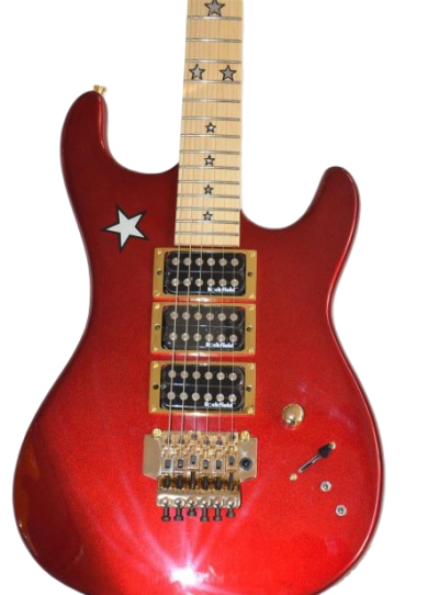 Custom Cinder Richie Sambora Jersey Star Alpine Candy Red Guitar Three Humbucker Pickups