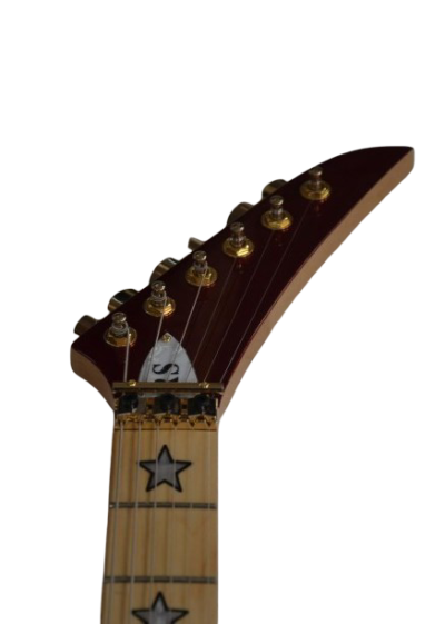 Custom Cinder Richie Sambora Jersey Star Alpine Candy Red Guitar Three Humbucker Pickups - Image 9