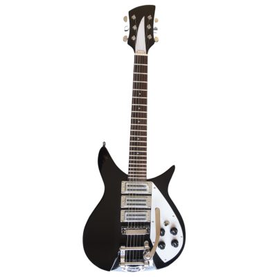 Custom Nova Lennon Black 325 Jetglo Electric Guitar - Image 2