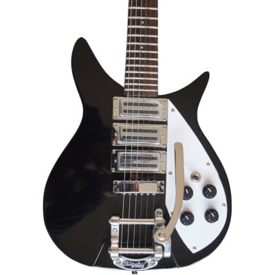 Custom Nova Lennon Black 325 Jetglo Electric Guitar