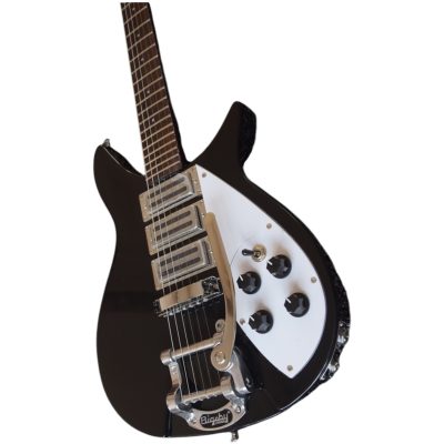 Custom Nova Lennon Black 325 Jetglo Electric Guitar - Image 6