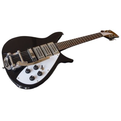 Custom Nova Lennon Black 325 Jetglo Electric Guitar - Image 7