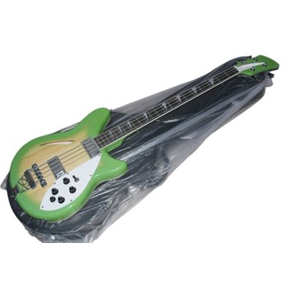 Custom Nova 4005V Limeglo Burst 4 String Bass White Pickguard - Image 2