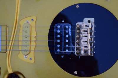 Custom Ember Prince Love Symbol Gloss Gold 6 String Electric Guitar - Image 2