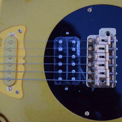 Custom Ember Prince Love Symbol Gloss Gold 6 String Electric Guitar - Image 2