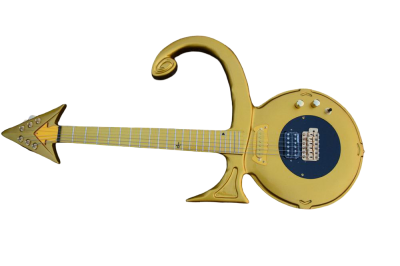 Custom Ember Prince Love Symbol Gloss Gold 6 String Electric Guitar - Image 3