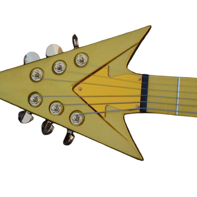 Custom Ember Prince Love Symbol Gloss Gold 6 String Electric Guitar - Image 5