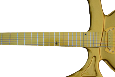 Custom Ember Prince Love Symbol Gloss Gold 6 String Electric Guitar - Image 6