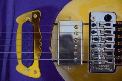 Custom Ember Prince Love Symbol Gloss Violet Purple Tremolo 6 String Electric Guitar - Image 3