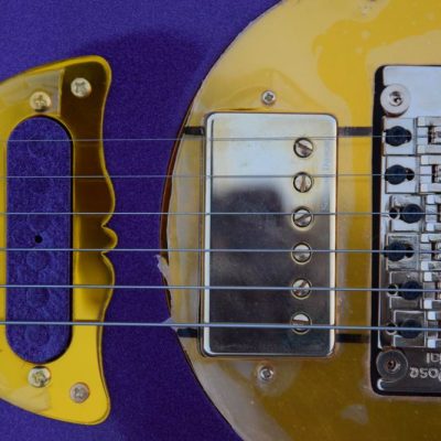 Custom Ember Prince Love Symbol Gloss Violet Purple Tremolo 6 String Electric Guitar - Image 3