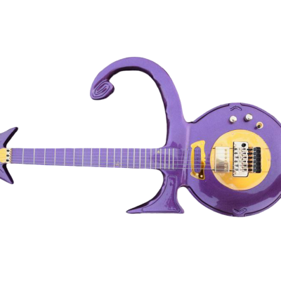 Custom Ember Prince Love Symbol Gloss Violet Purple Tremolo 6 String Electric Guitar - Image 4