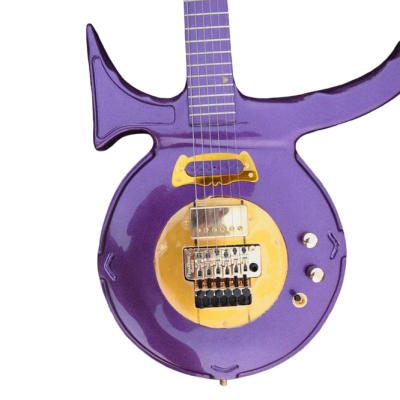 Custom Ember Prince Love Symbol Gloss Violet Purple Tremolo 6 String Electric Guitar