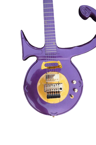 Custom Ember Prince Love Symbol Gloss Violet Purple Tremolo 6 String Electric Guitar