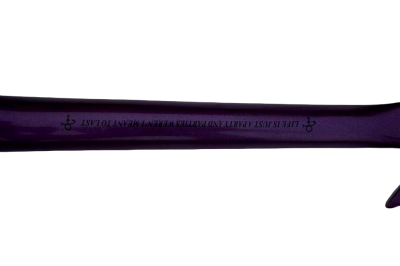Custom Ember Prince Love Symbol Fretboard Gloss Violet Purple Tremolo Guitar - Image 3