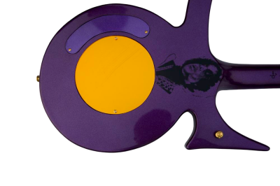 Custom Ember Prince Love Symbol Fretboard Gloss Violet Purple Tremolo Guitar - Image 6