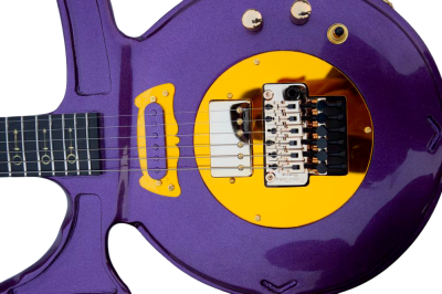 Custom Ember Prince Love Symbol Fretboard Gloss Violet Purple Tremolo Guitar - Image 7
