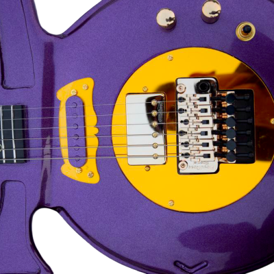 Custom Ember Prince Love Symbol Fretboard Gloss Violet Purple Tremolo Guitar - Image 7