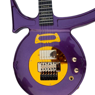Custom Ember Prince Love Symbol Fretboard Gloss Violet Purple Tremolo Guitar