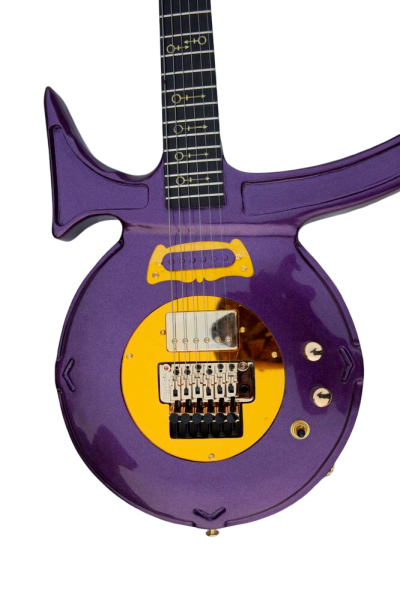 Custom Ember Prince Love Symbol Fretboard Gloss Violet Purple Tremolo Guitar