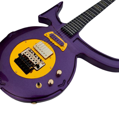 Custom Ember Prince Love Symbol Fretboard Gloss Violet Purple Tremolo Guitar - Image 12