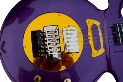 Custom Ember Prince Love Symbol Fretboard Gloss Violet Purple Tremolo Guitar - Image 13