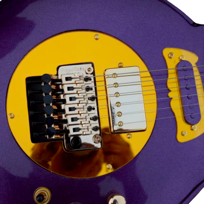 Custom Ember Prince Love Symbol Fretboard Gloss Violet Purple Tremolo Guitar - Image 13