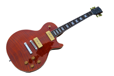 Custom Crown Figured Antique Jimmy P90 Pickups Electric Guitar - Image 4