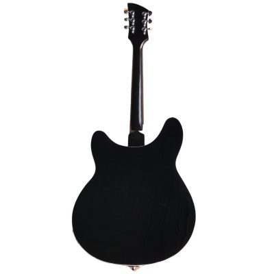 Custom Nova Slash Soundhole Jetglo Black Padauk Fretboard 360 George 6 String Guitar - Image 2