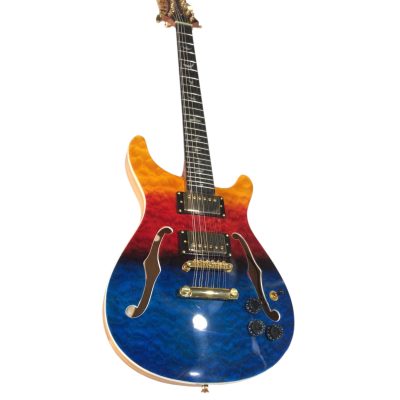 Custom Monarch Prism Meola Tremonti Quilted Maple Top Tri Color Multi Burst Guitar