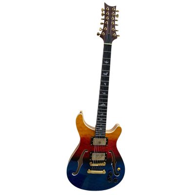 Custom Monarch Prism Meola Tremonti Quilted Maple Top Tri Color Multi Burst Guitar - Image 6