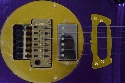 Custom Ember Prince Love Symbol Fretboard Gloss Purple Tremolo Electric Guitar - Image 2