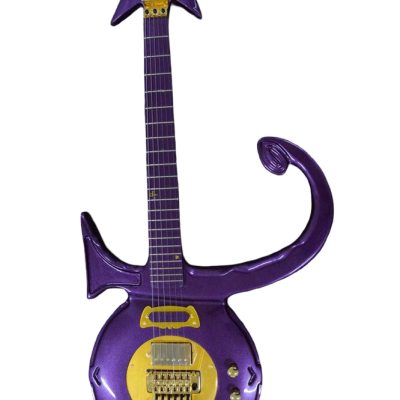 Custom Ember Prince Love Symbol Fretboard Gloss Purple Tremolo Electric Guitar