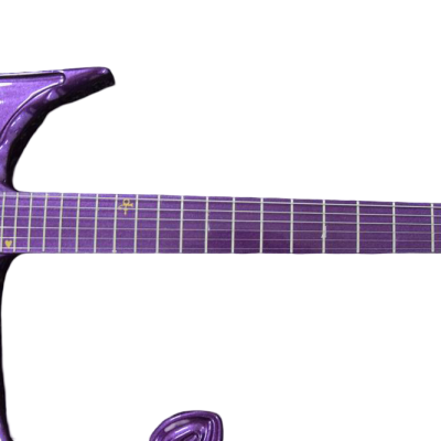 Custom Ember Prince Love Symbol Fretboard Gloss Purple Tremolo Electric Guitar - Image 8