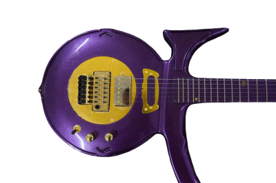 Custom Ember Prince Love Symbol Fretboard Gloss Purple Tremolo Electric Guitar - Image 10