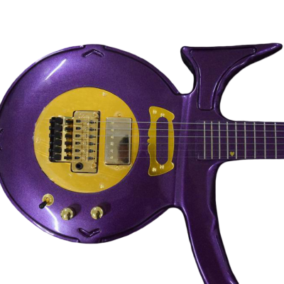 Custom Ember Prince Love Symbol Fretboard Gloss Purple Tremolo Electric Guitar - Image 10