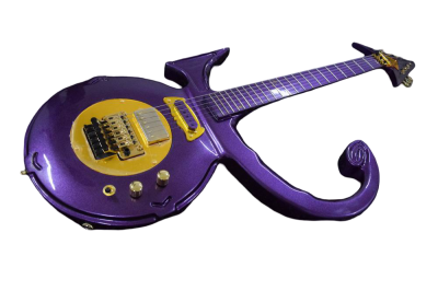 Custom Ember Prince Love Symbol Fretboard Gloss Purple Tremolo Electric Guitar - Image 11