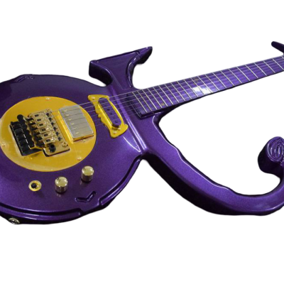 Custom Ember Prince Love Symbol Fretboard Gloss Purple Tremolo Electric Guitar - Image 11