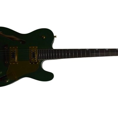 Custom Regent Thinline Bono Fhole Cadillac Green Metallic Bigsby Guitar - Image 5