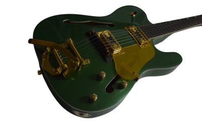 Custom Regent Thinline Bono Fhole Cadillac Green Metallic Bigsby Guitar - Image 8