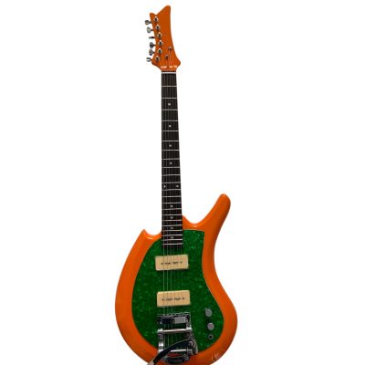 Custom Crown Orange P90 Bigsby Electric Guitar - Image 10